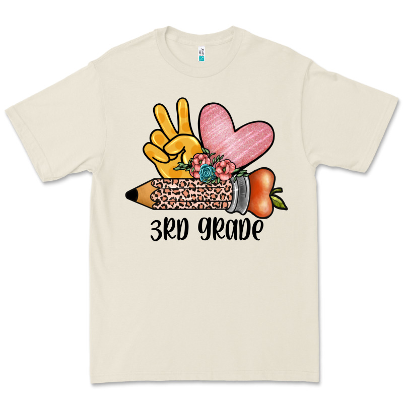 Peace Love 3rd Grade Premium Tee by JahusDesignShop | Teevron