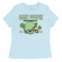 Baby Blue saint patrick university Ladies Tee - MaliasSmallBusiness