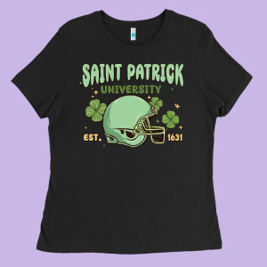 Saint Patrick University Ladies Tee Designed By Maliassmallbusiness