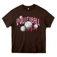 Chocolate Brown volleyball mom Heavy Core Tee - MaliasSmallBusiness