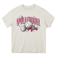 Cream volleyball mom Heavy Core Tee - MaliasSmallBusiness