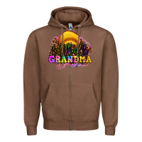 Chestnut softball grandma Zipper Hoodie - OliviaCreatesArt