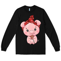 Black cute pig Long Sleeve Tee - texasbilliewilder