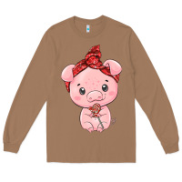 Toasted Coconut cute pig Long Sleeve Tee - texasbilliewilder