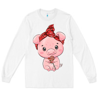 White cute pig Long Sleeve Tee - texasbilliewilder