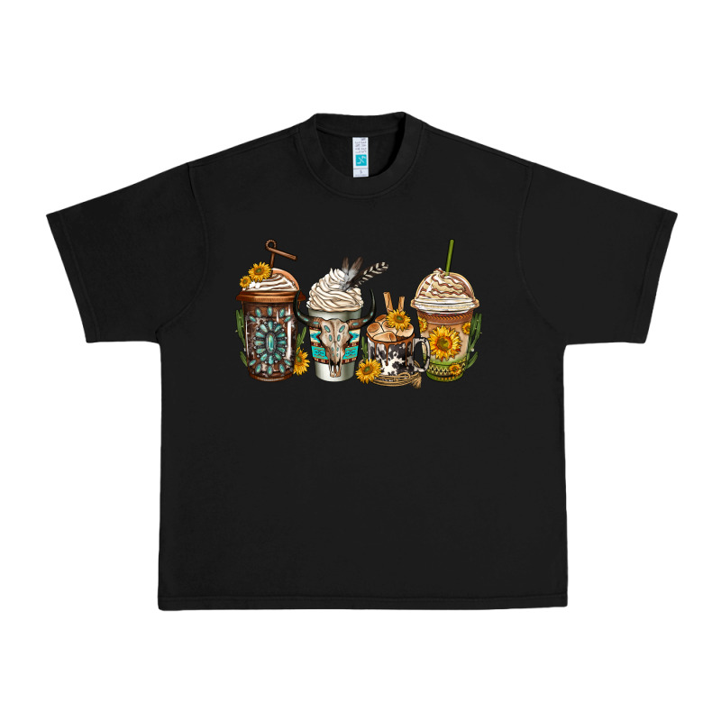 Bull Skull Western Coffee Cups Urban Heavy Tee by Jasminsmagicworld | Teevron