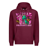 Burgundy My first Valentine's Day Dragon Premium Hoodie - FaDigitalArtStudio