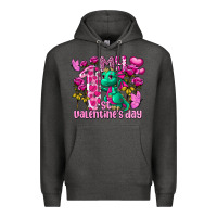 Charcoal Heather My first Valentine's Day Dragon Premium Hoodie - FaDigitalArtStudio