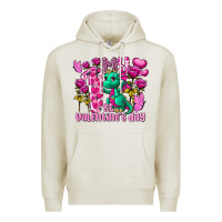 Oatmeal Heather My first Valentine's Day Dragon Premium Hoodie - FaDigitalArtStudio