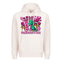 Pale Pink My first Valentine's Day Dragon Premium Hoodie - FaDigitalArtStudio