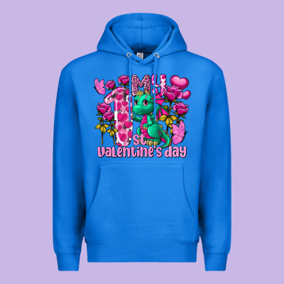 My First Valentine's Day Dragon Premium Hoodie Designed By Fadigitalartstudio