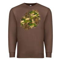 Chestnut camouflage and leopard patch  5 Premium Sweatshirt - BundleAndBundleShop