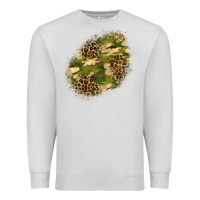 Dove Grey camouflage and leopard patch  5 Premium Sweatshirt - BundleAndBundleShop