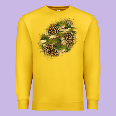 Camouflage And Leopard Patch  5 Premium Sweatshirt Designed By Bundleandbundleshop