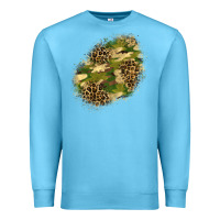 Ocean Blue camouflage and leopard patch  5 Premium Sweatshirt - BundleAndBundleShop