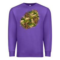 Purple camouflage and leopard patch  5 Premium Sweatshirt - BundleAndBundleShop