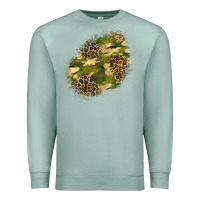 Seafoam camouflage and leopard patch  5 Premium Sweatshirt - BundleAndBundleShop