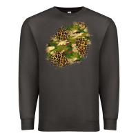 Smoke camouflage and leopard patch  5 Premium Sweatshirt - BundleAndBundleShop