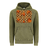 Vintage Olive autumn leafe backround Vintage Hoodie - RanaPortraitStore