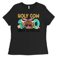 Black holy cow 100 days of school Ladies Tee - MaliasSmallBusiness