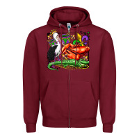 Burgundy mardi gras pelican crawfish crocodile Zipper Hoodie - OliviaCreatesArt