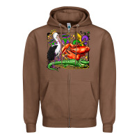 Chestnut mardi gras pelican crawfish crocodile Zipper Hoodie - OliviaCreatesArt