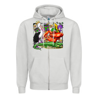Dove Grey mardi gras pelican crawfish crocodile Zipper Hoodie - OliviaCreatesArt