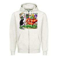 Oatmeal Heather mardi gras pelican crawfish crocodile Zipper Hoodie - OliviaCreatesArt