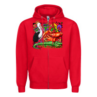 Red mardi gras pelican crawfish crocodile Zipper Hoodie - OliviaCreatesArt