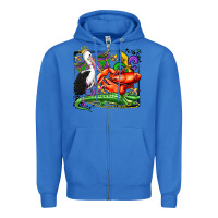 True Royal mardi gras pelican crawfish crocodile Zipper Hoodie - OliviaCreatesArt