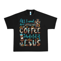 Black all i need is a little bit of coffee and o whole lot of jesus Urban Heavy Tee - JahusDesignShop