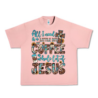 Salmon all i need is a little bit of coffee and o whole lot of jesus Urban Heavy Tee - JahusDesignShop