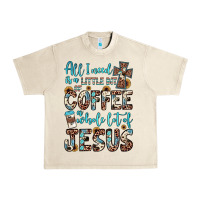 Sandshell all i need is a little bit of coffee and o whole lot of jesus Urban Heavy Tee - JahusDesignShop