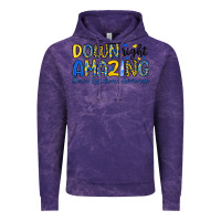 Cloud Purple down right amazing down syndrome awareness Vintage Hoodie - Artiststas