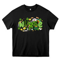 Black st.patrick's day nurse Heavy Core Tee - MaliasSmallBusiness