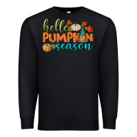 Black hello pumpkin season Premium Sweatshirt - BundleAndBundleShop