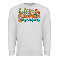 Dove Grey hello pumpkin season Premium Sweatshirt - BundleAndBundleShop