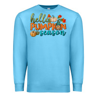 Ocean Blue hello pumpkin season Premium Sweatshirt - BundleAndBundleShop