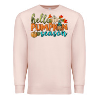 Pale Pink hello pumpkin season Premium Sweatshirt - BundleAndBundleShop