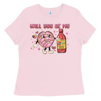 Bubblegum Pink will you be my Ladies Tee - MaliasSmallBusiness