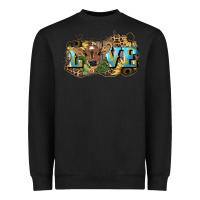 Black Love baby Cow Heavyweight Sweatshirt - HowdyJamesFarm