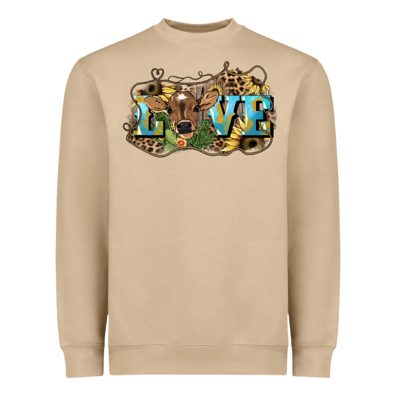 Love Baby Cow Heavyweight Sweatshirt by HowdyJamesFarm | Teevron