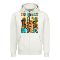 Oatmeal Heather country music western olivia Zipper Hoodie - OliviaCreatesArt