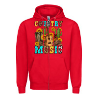 Red country music western olivia Zipper Hoodie - OliviaCreatesArt