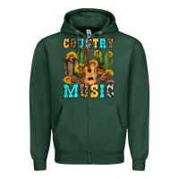 Sports Green country music western olivia Zipper Hoodie - OliviaCreatesArt
