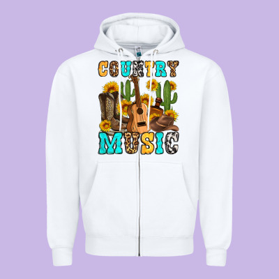 Country Music Western Olivia Zipper Hoodie Designed By Oliviacreatesart