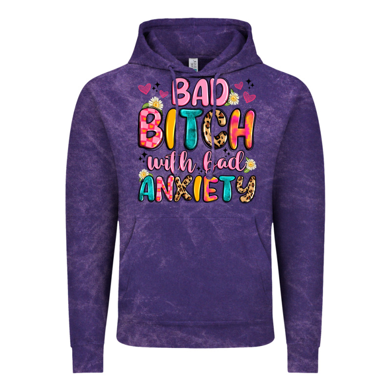 Bad Bitch With Bad Anxiety Vintage Hoodie by Artiststas | Teevron