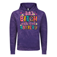 Cloud Purple bad bitch with bad anxiety Vintage Hoodie - Artiststas
