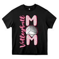 Black volleyball mom Heavy Core Tee - MaliasSmallBusiness