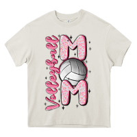 Cream volleyball mom Heavy Core Tee - MaliasSmallBusiness